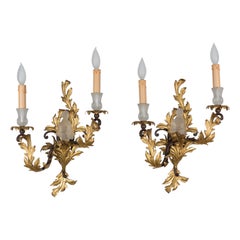 Pair of French Louis XV Style Tole Sconces