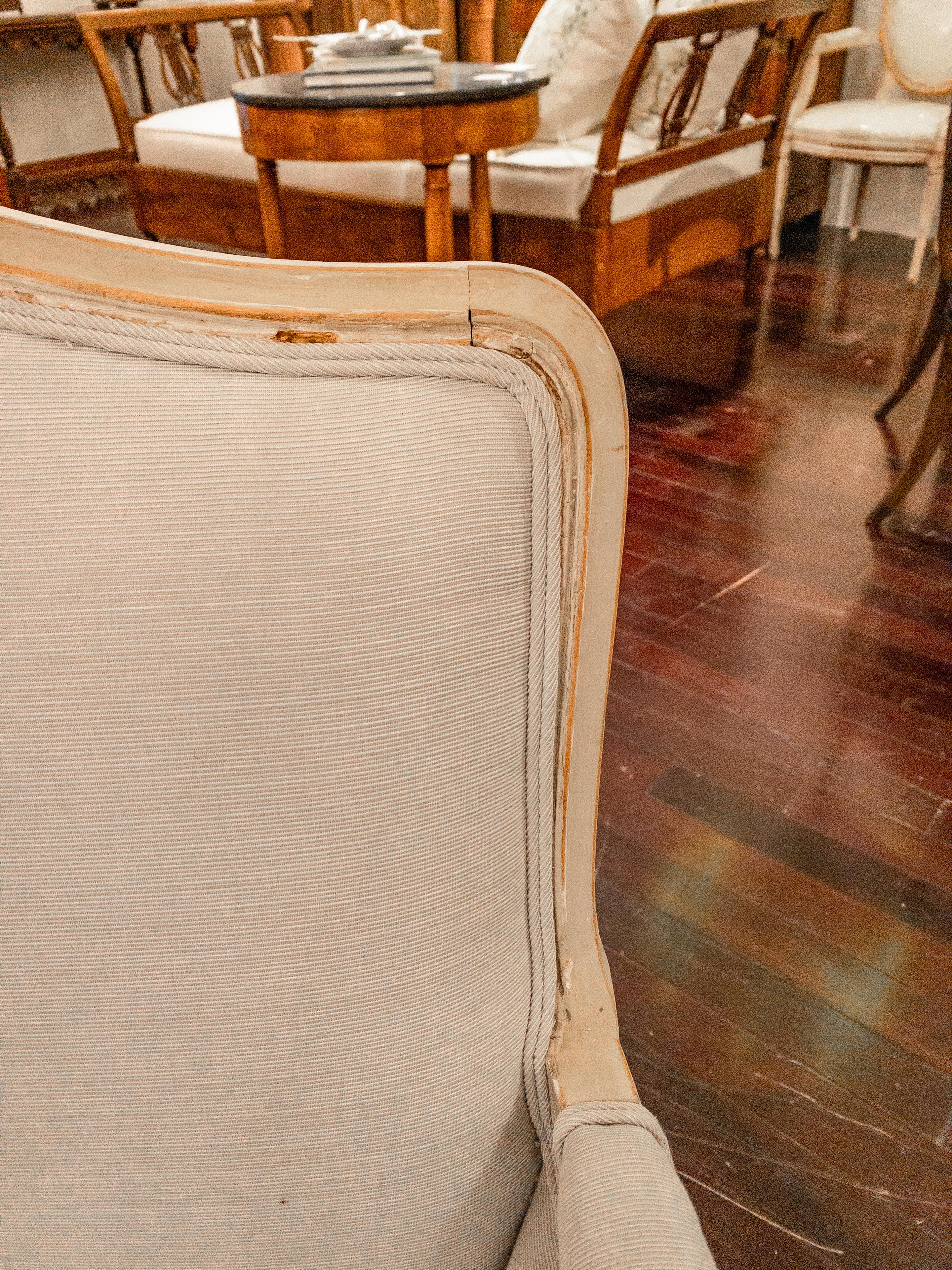 Pair of French Louis XV Style Upholstered Arm Chairs 6