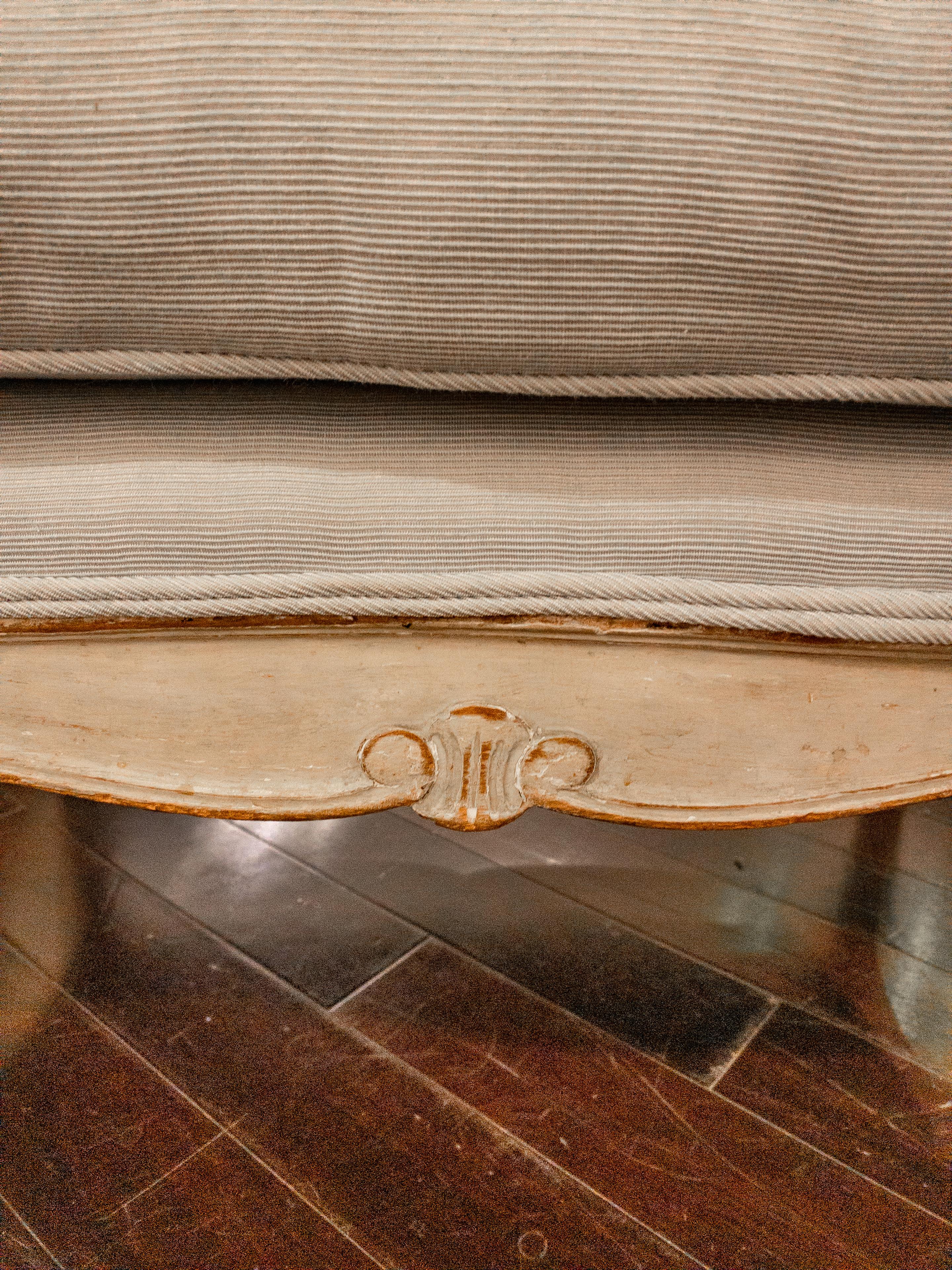 Pair of French Louis XV Style Upholstered Arm Chairs 8