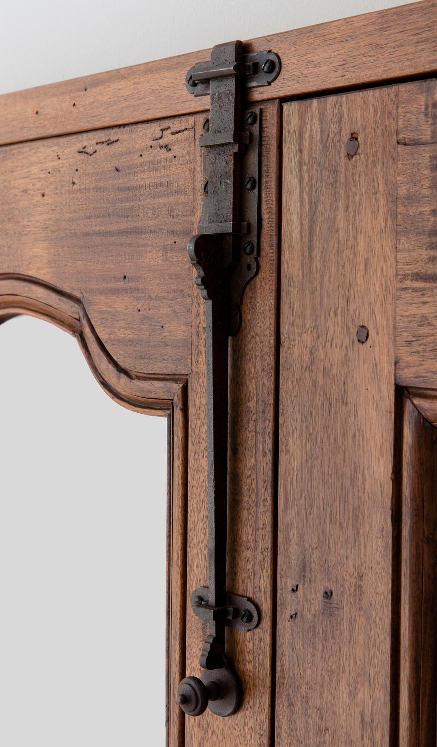 Hand-Crafted Pair of French Louis XV Style Walnut Entry Doors