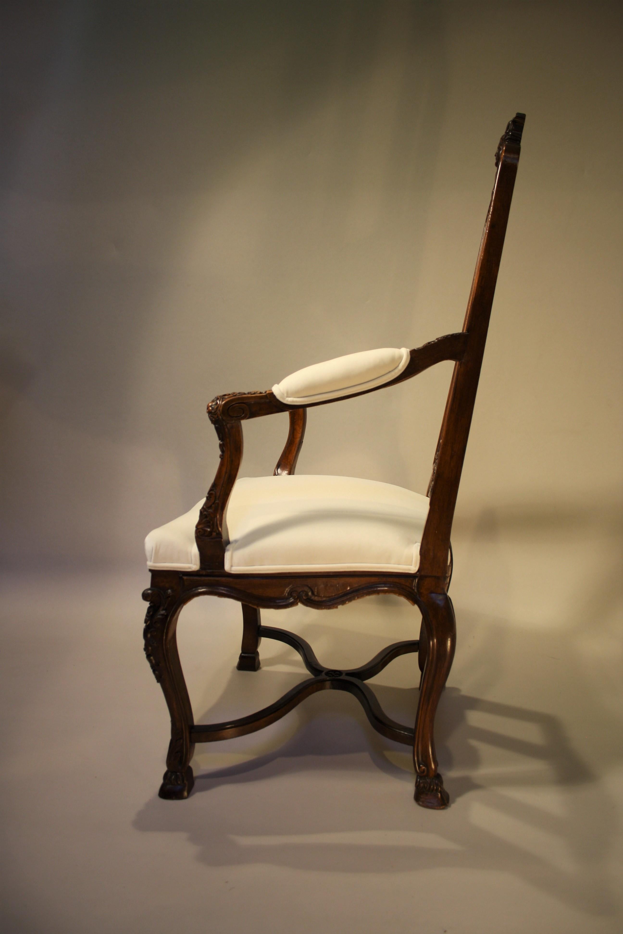 Pair of French Walnut Armchairs, 19th Century 7