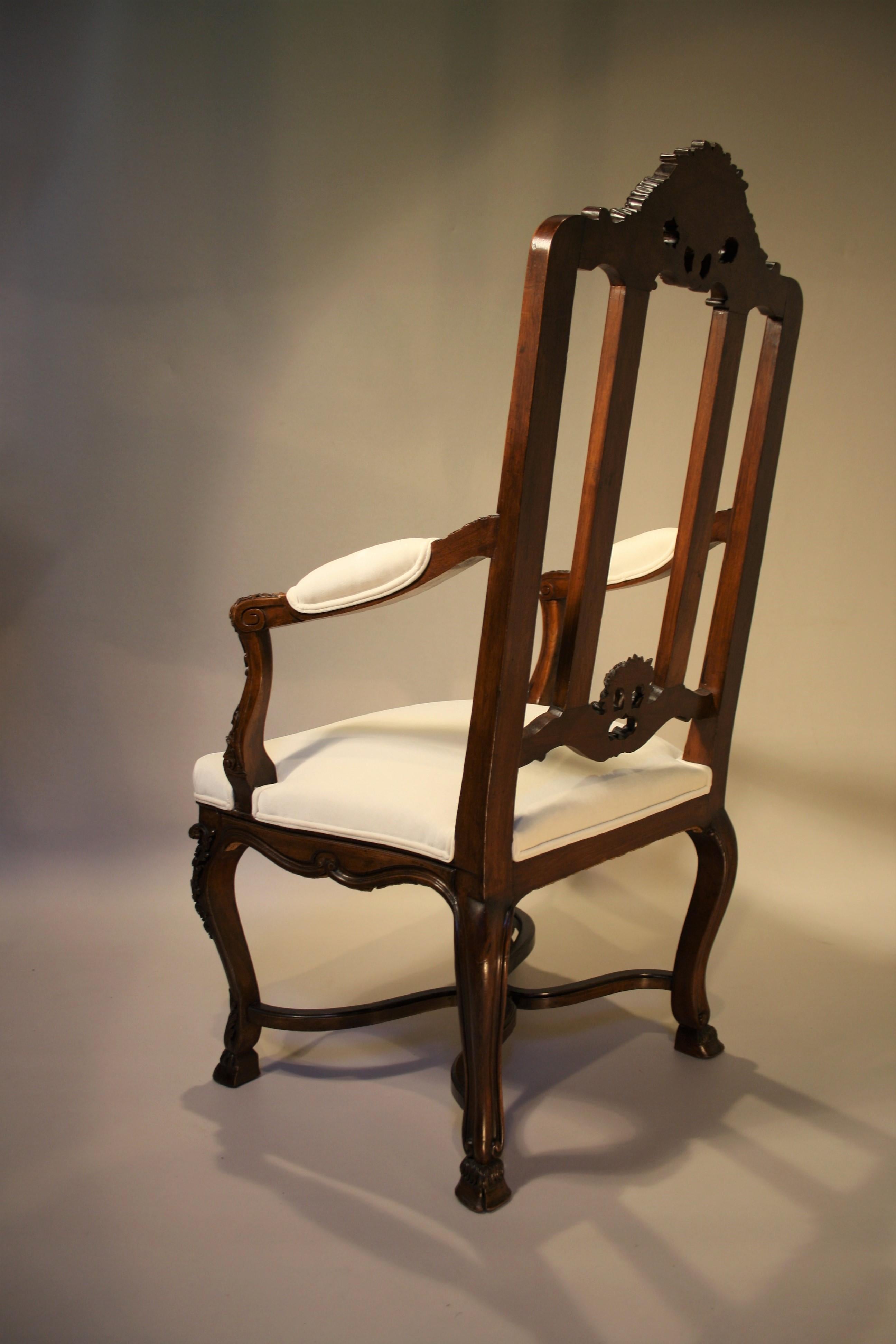 Pair of French Walnut Armchairs, 19th Century 4