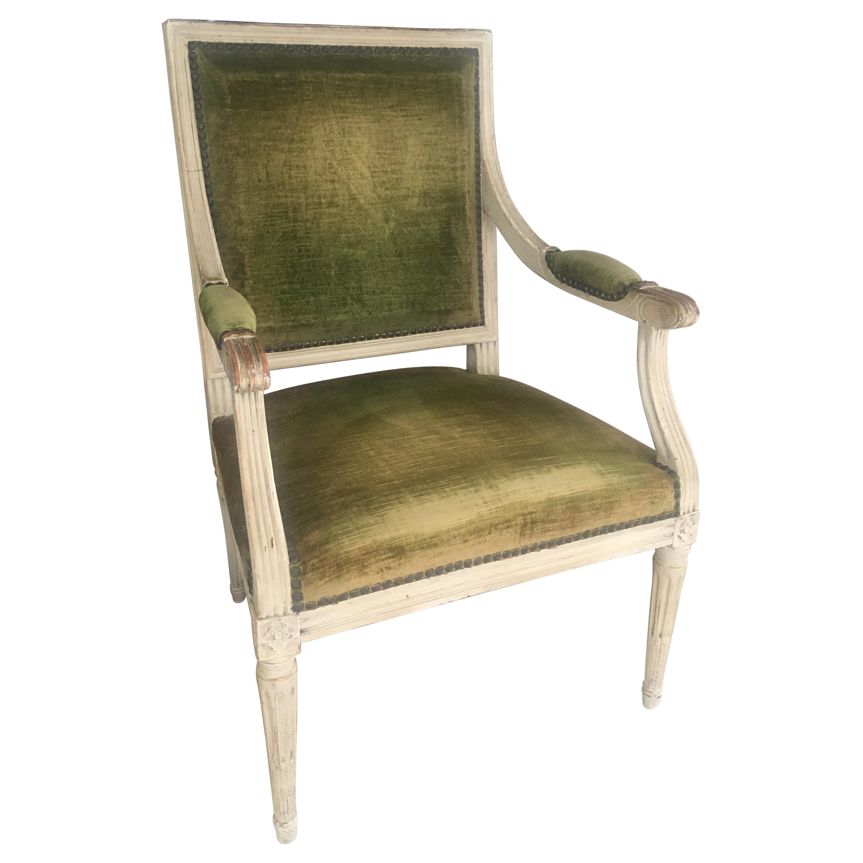 Pair of French Louis XVI Armchairs, 19th Century