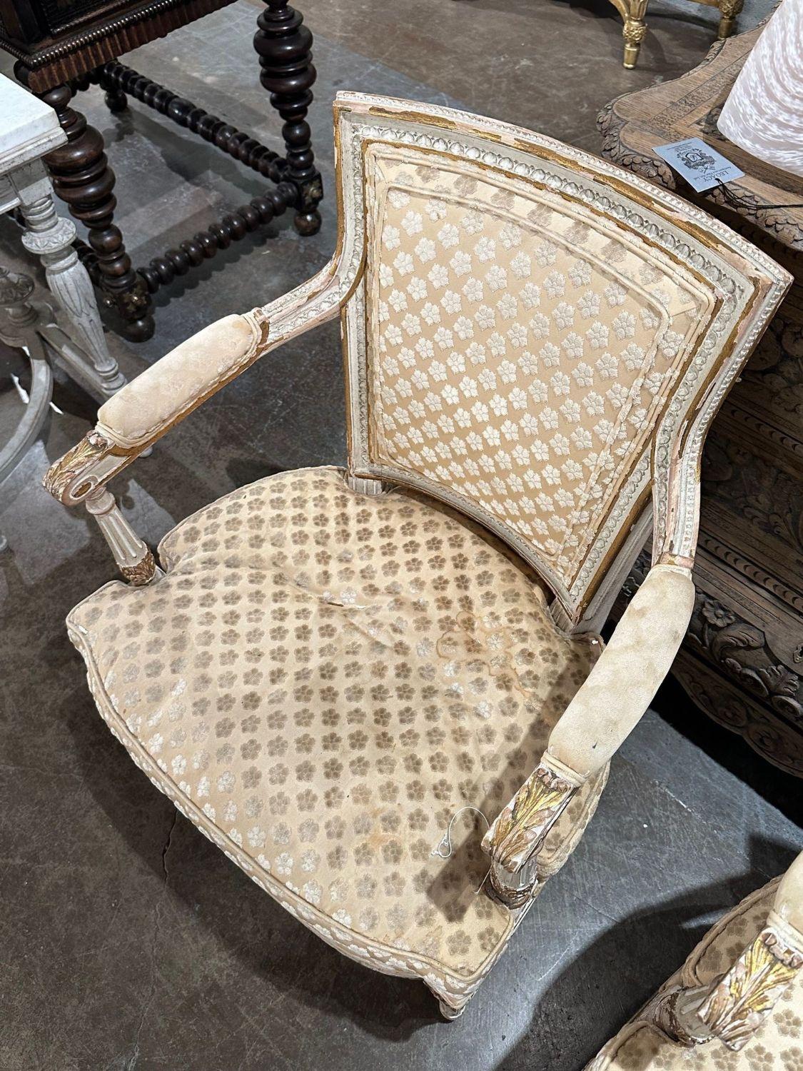 Pair of French Louis XVI Armchairs 2