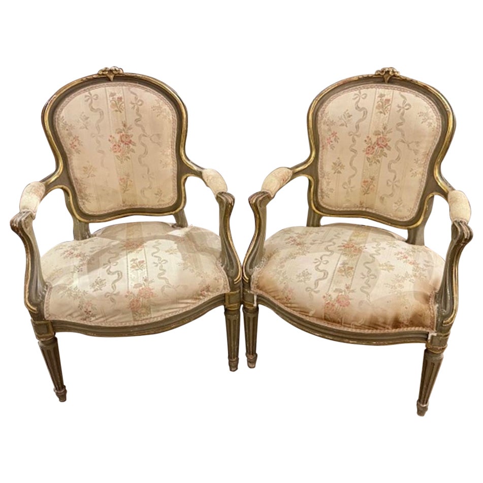 Pair of French Louis XVI Armchairs