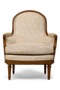 Pair of French Louis XVI Beechwood Bergeres