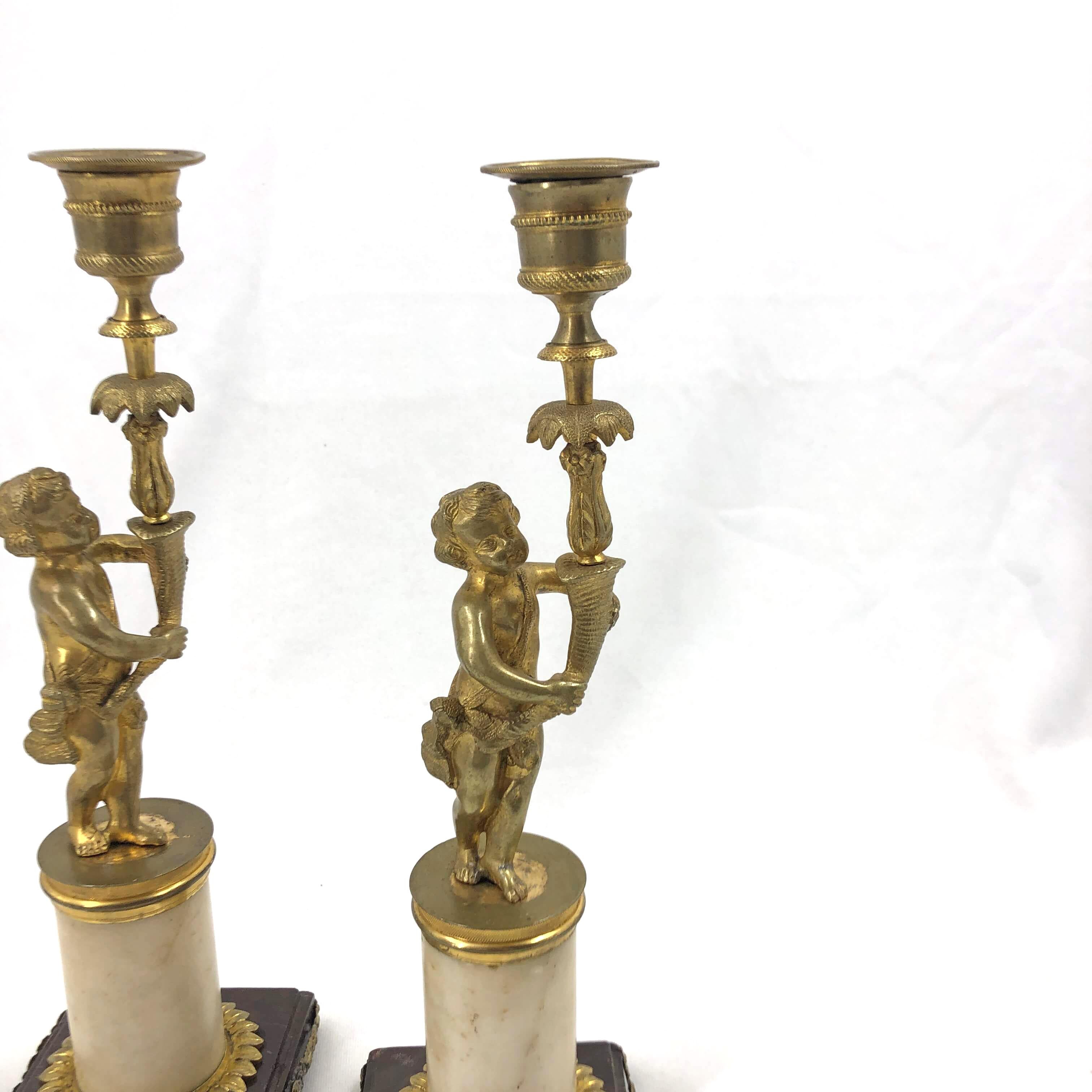 Pair of French Louis XVI Candlesticks In Good Condition In Westwood, NJ