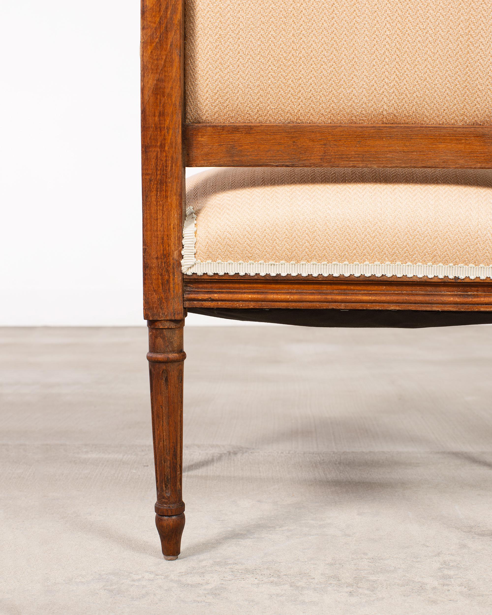 Pair of French Louis XVI Carved Walnut Fauteuil Armchairs For Sale at ...