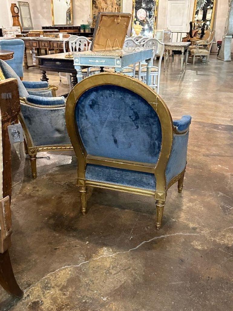 Wood Pair of French Louis XVI Chairs For Sale
