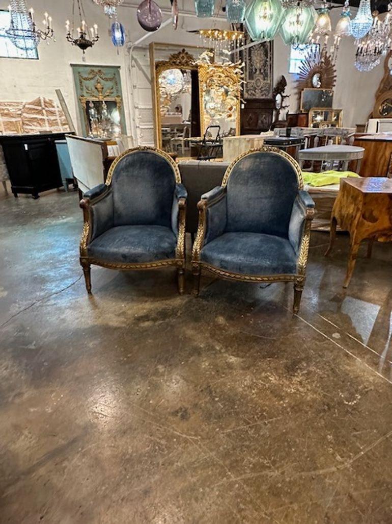 Pareja de sillas francesas Luis XVI en venta 1