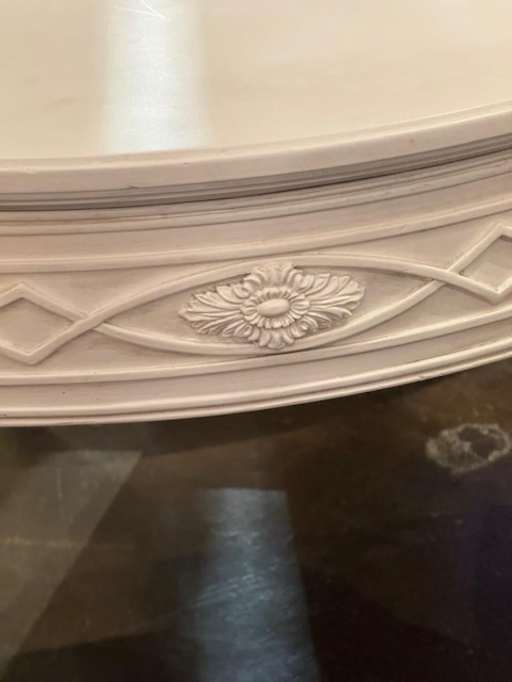 Pair of French Louis XVI Design Neo-Classical Demi-Lune Consoles In Good Condition For Sale In Dallas, TX