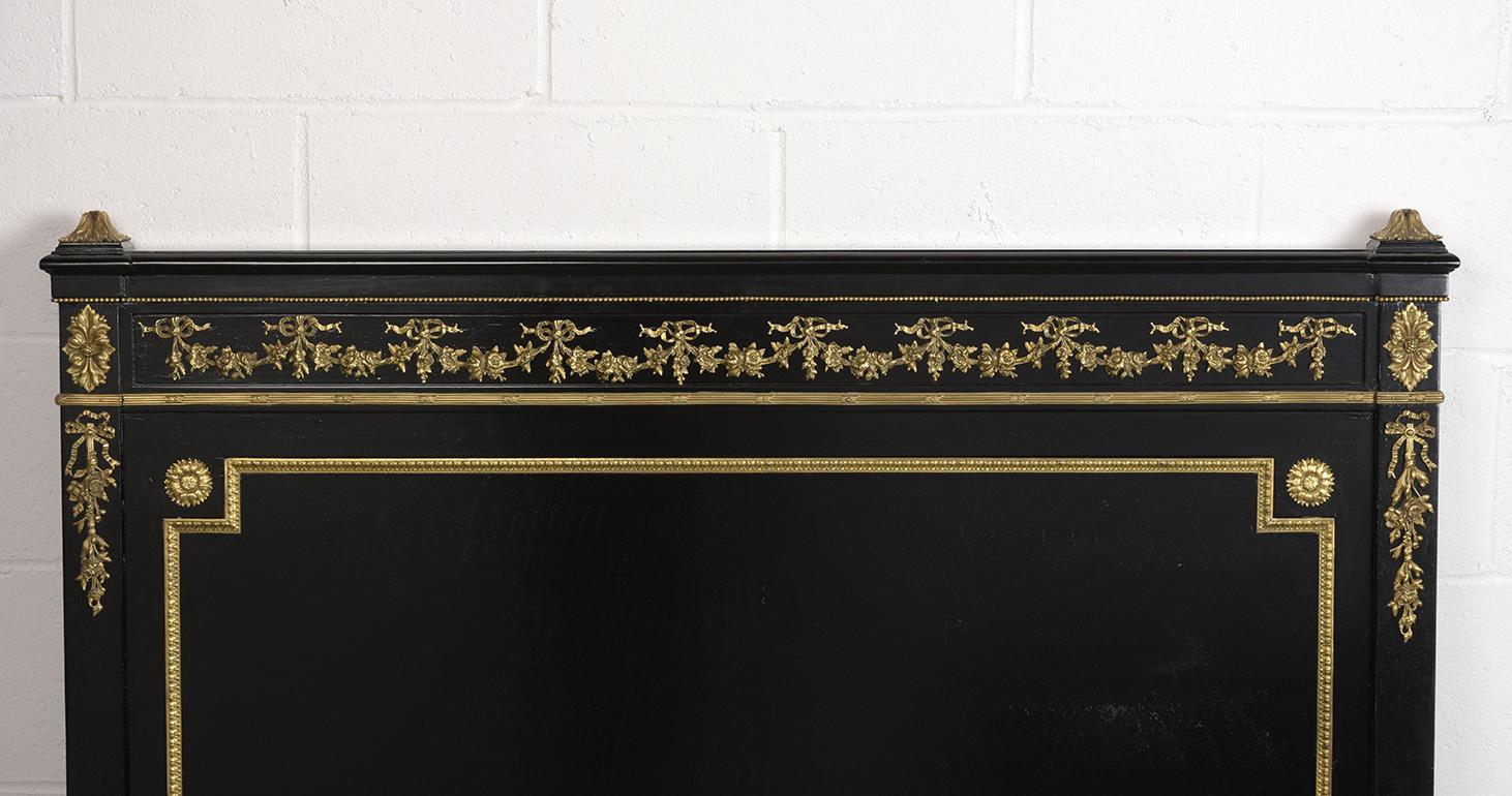 Pair of French Louis XVI Ebonized Twin-Size Bed Frames 3