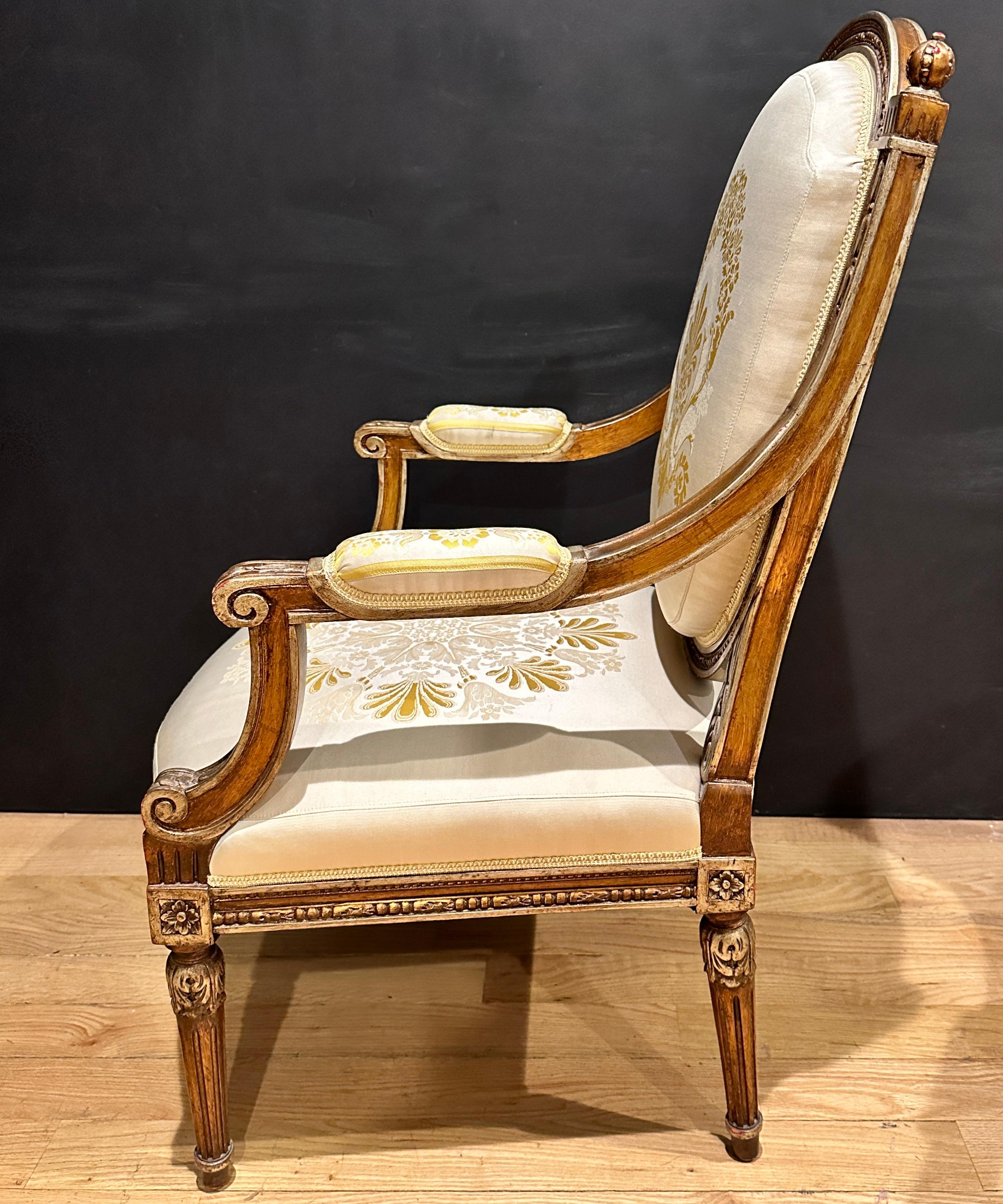 20th Century Pair Of French Louis XVI Fauteuils For Sale