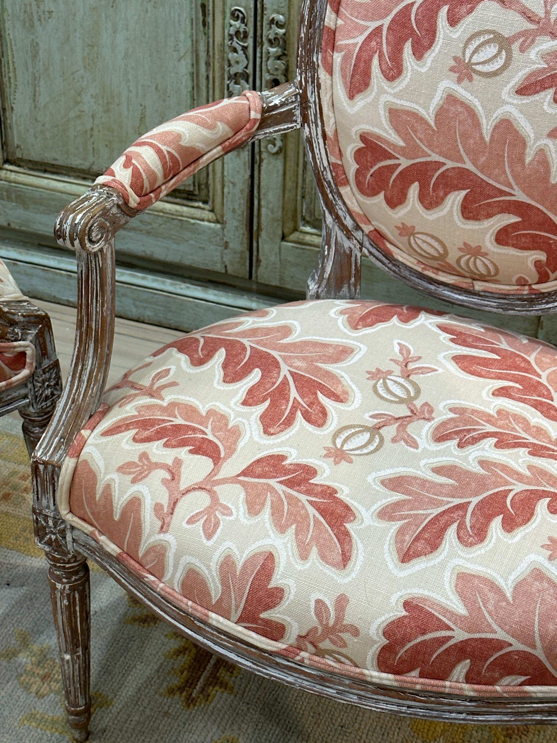 18th Century Pair of French Louis XVI Fauteuils