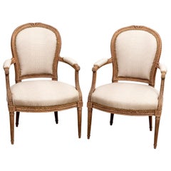 Pair of French Louis XVI Fauteuils