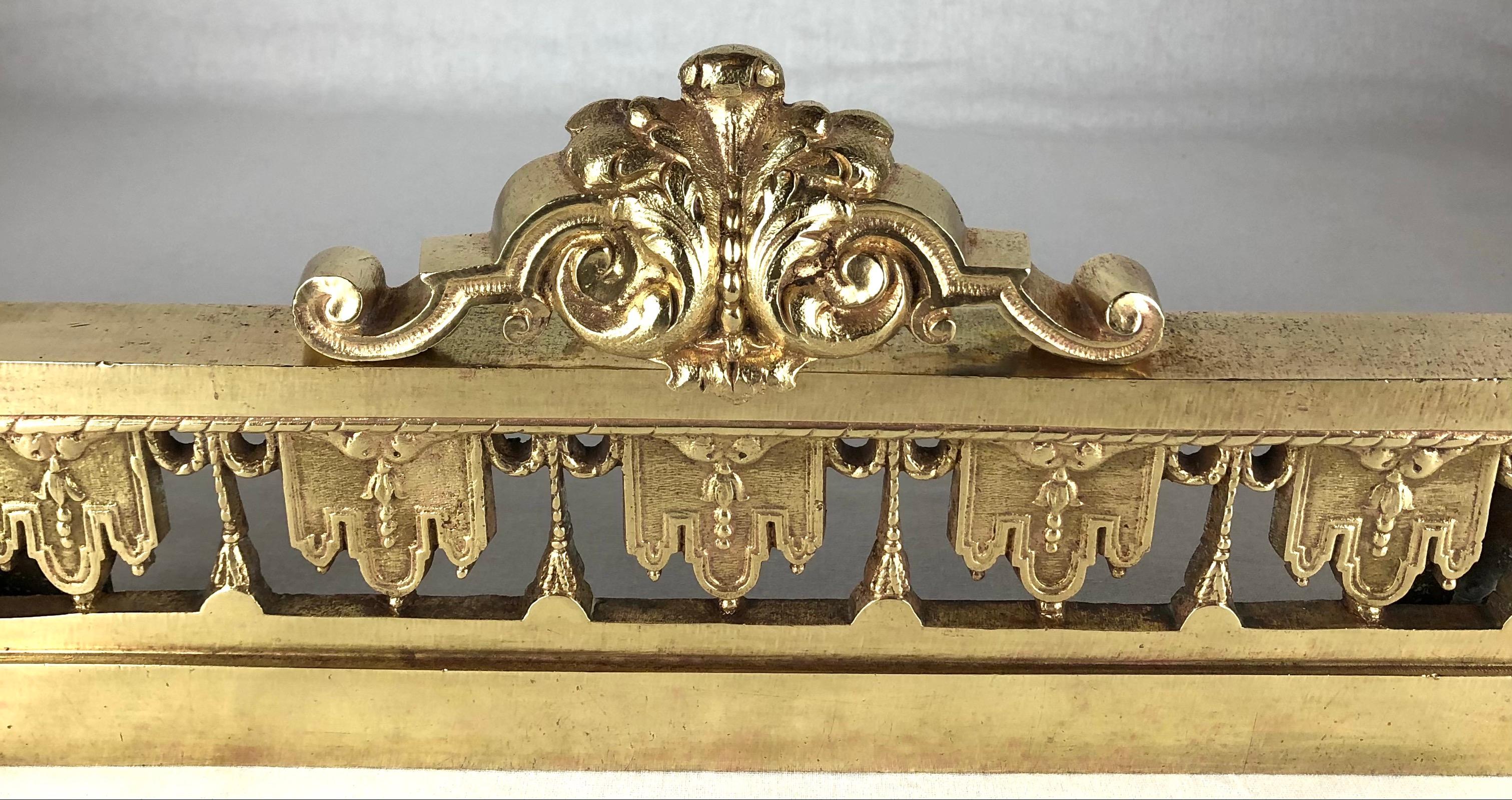 Hand-Crafted 18th Century French Louis XVI Gilded Bronze Fireplace Chenets or Urn Andirons For Sale