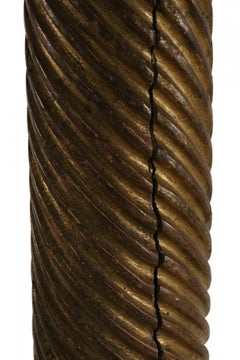 Pair of French Louis XVI Giltwood Columns, Late 19th Century