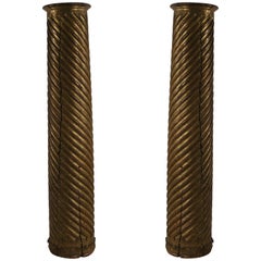 Pair of French Louis XVI Gilt Columns