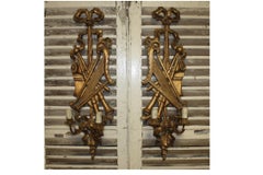Paar französische Louis XVI-Giltwood-Wandleuchter