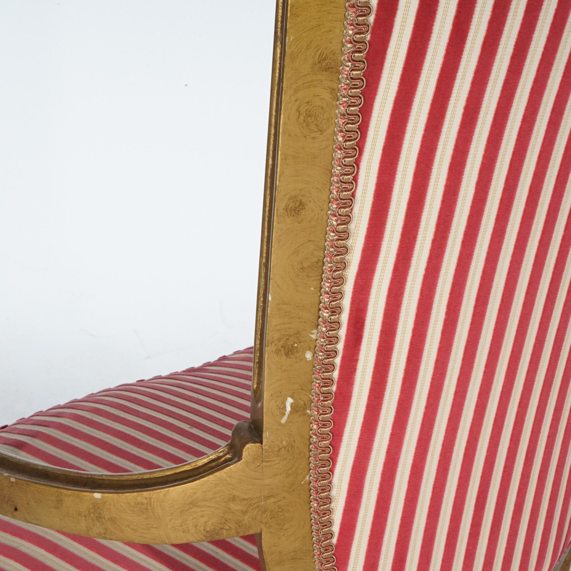 Paar französische Louis-XVI-Sessel aus vergoldetem Holz, gepolstert, 20. Jahrhundert im Angebot 12
