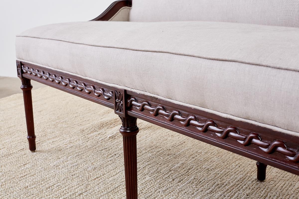 Pair of Neoclassical Style Bench Settees 6