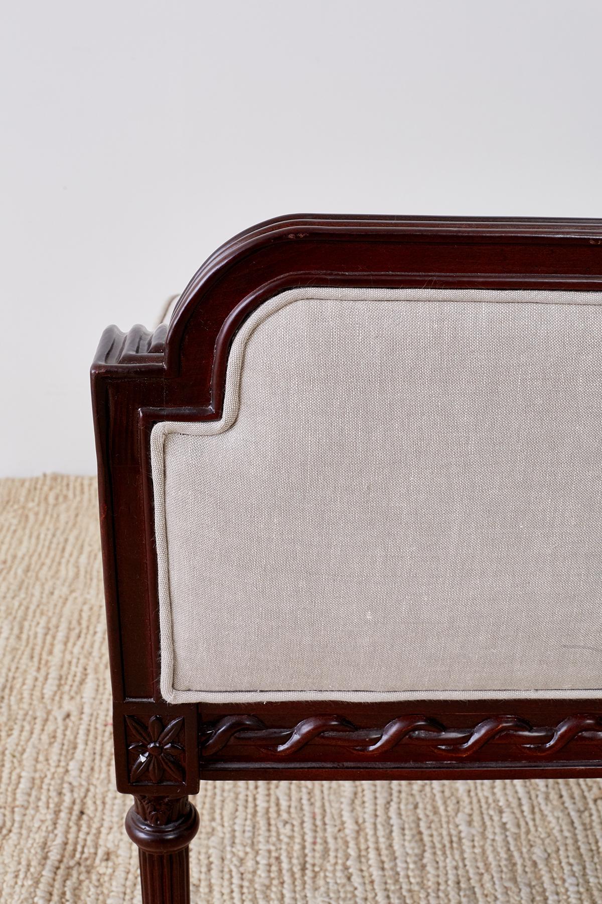 Pair of Neoclassical Style Bench Settees 13