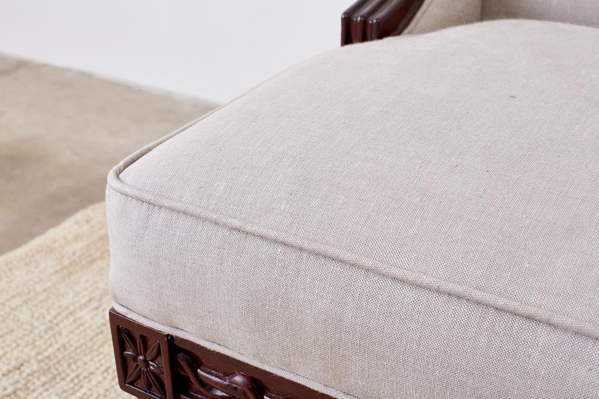 Pair of Neoclassical Style Bench Settees 2
