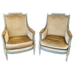 Pair of French Louis XVI Painted Chairs