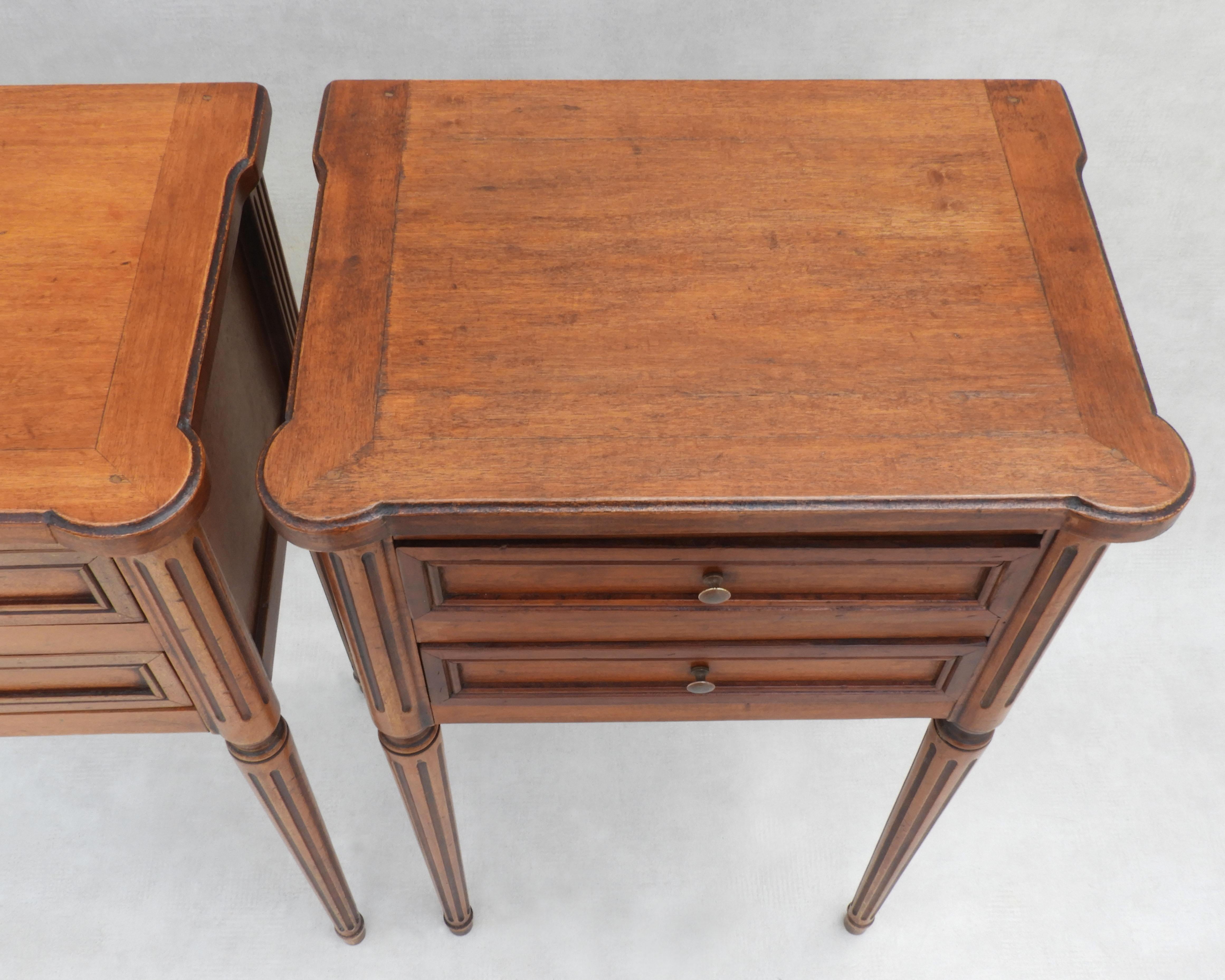 Pair of French Louis XVI Revival Nightstands/Bed Side Tables, C1950 4