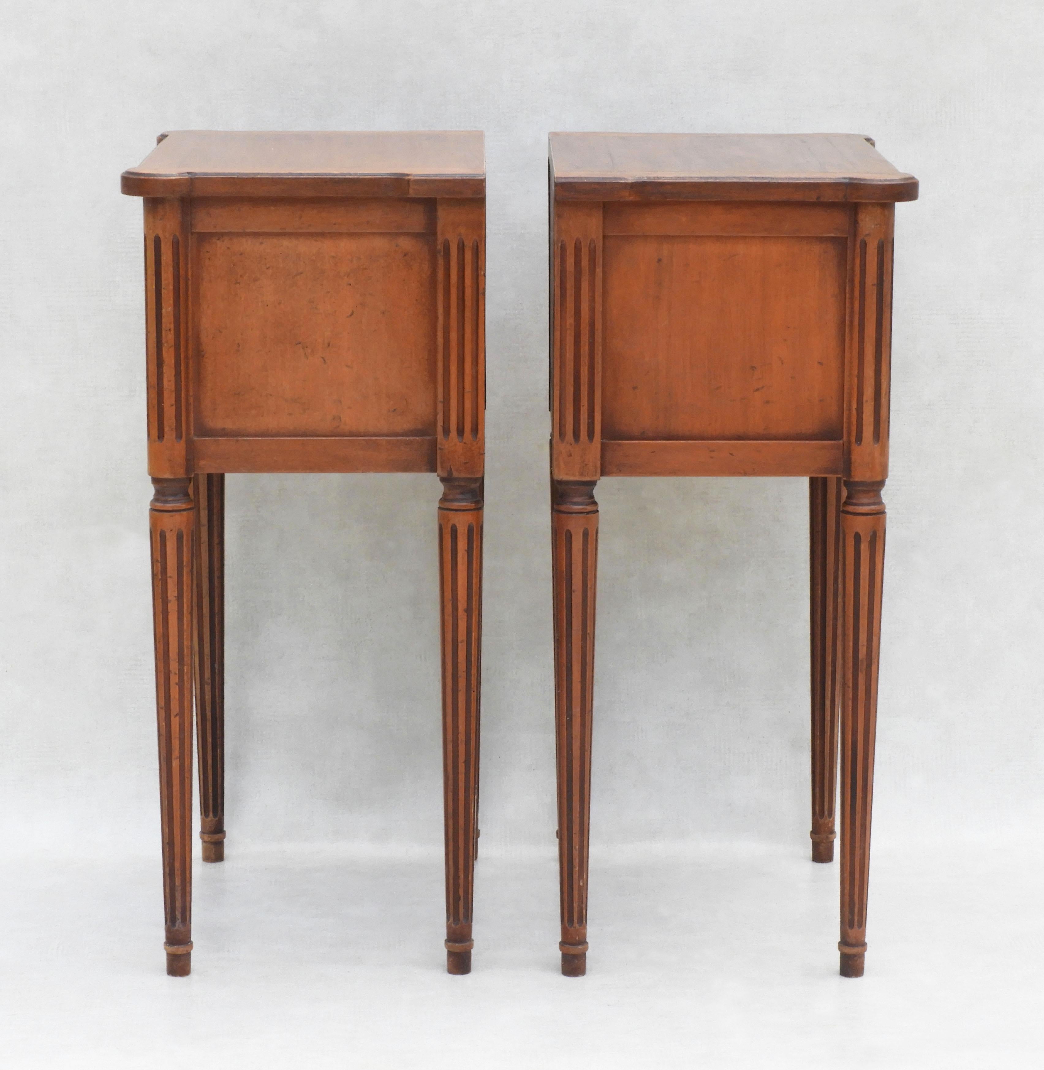 Pair of French Louis XVI Revival Nightstands/Bed Side Tables, C1950 1