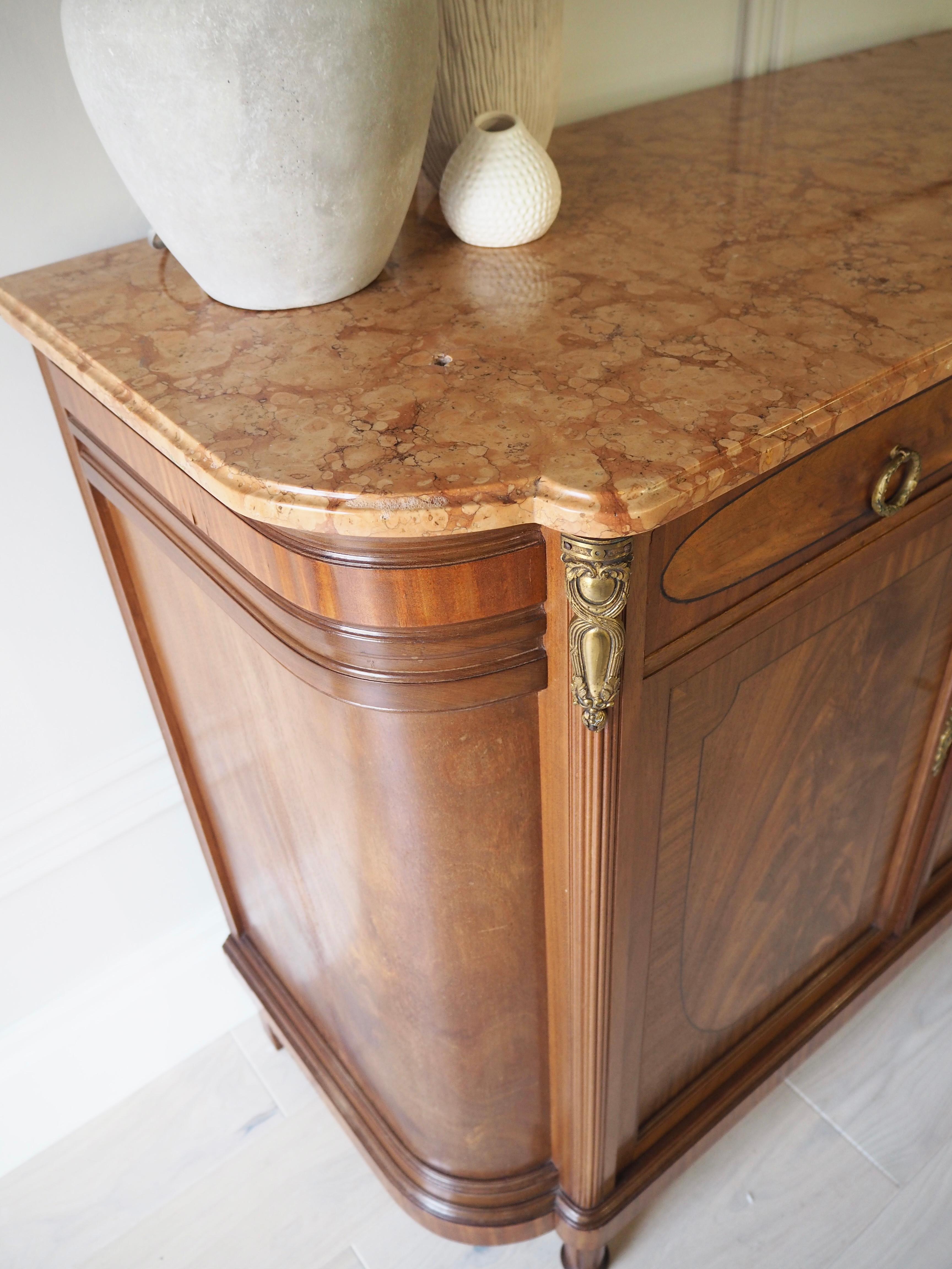 Pair of French Louis XVI Sideboards with Marble 7