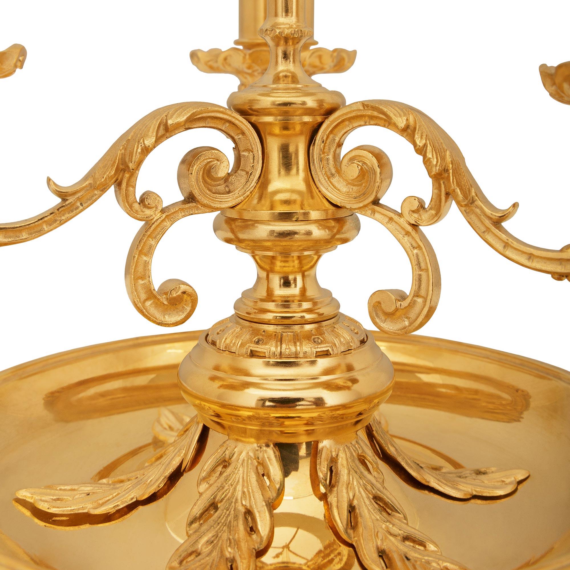 coppia di lampade Bouillotte in ormolu e tole francesi di epoca Luigi XVI in vendita 1
