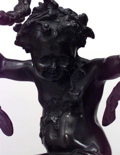 Pair of French Louis XVI Bronze Cupid Candelabras