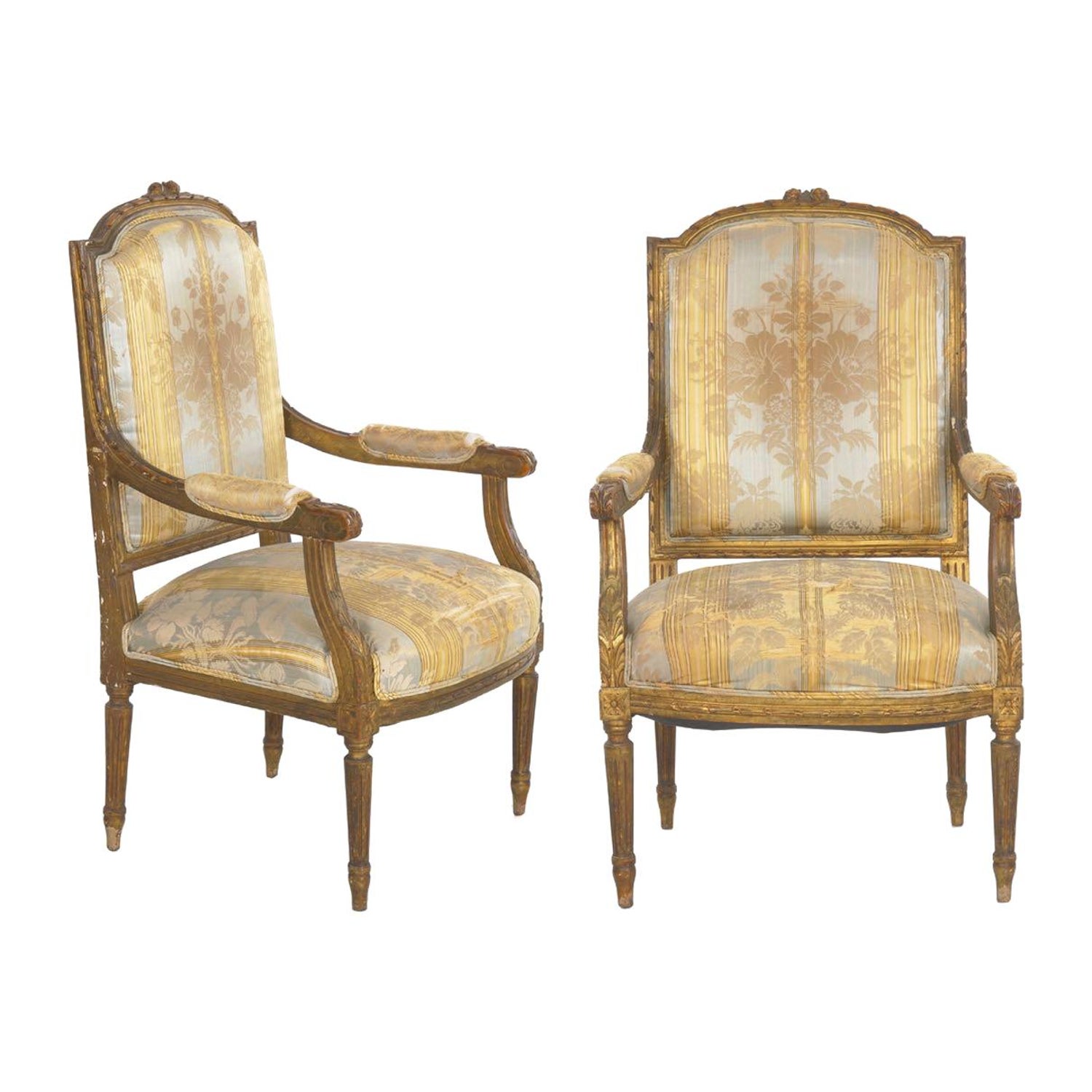 Louis XVI Style His and Hers Lounge Chairs, Pair – FORSYTH