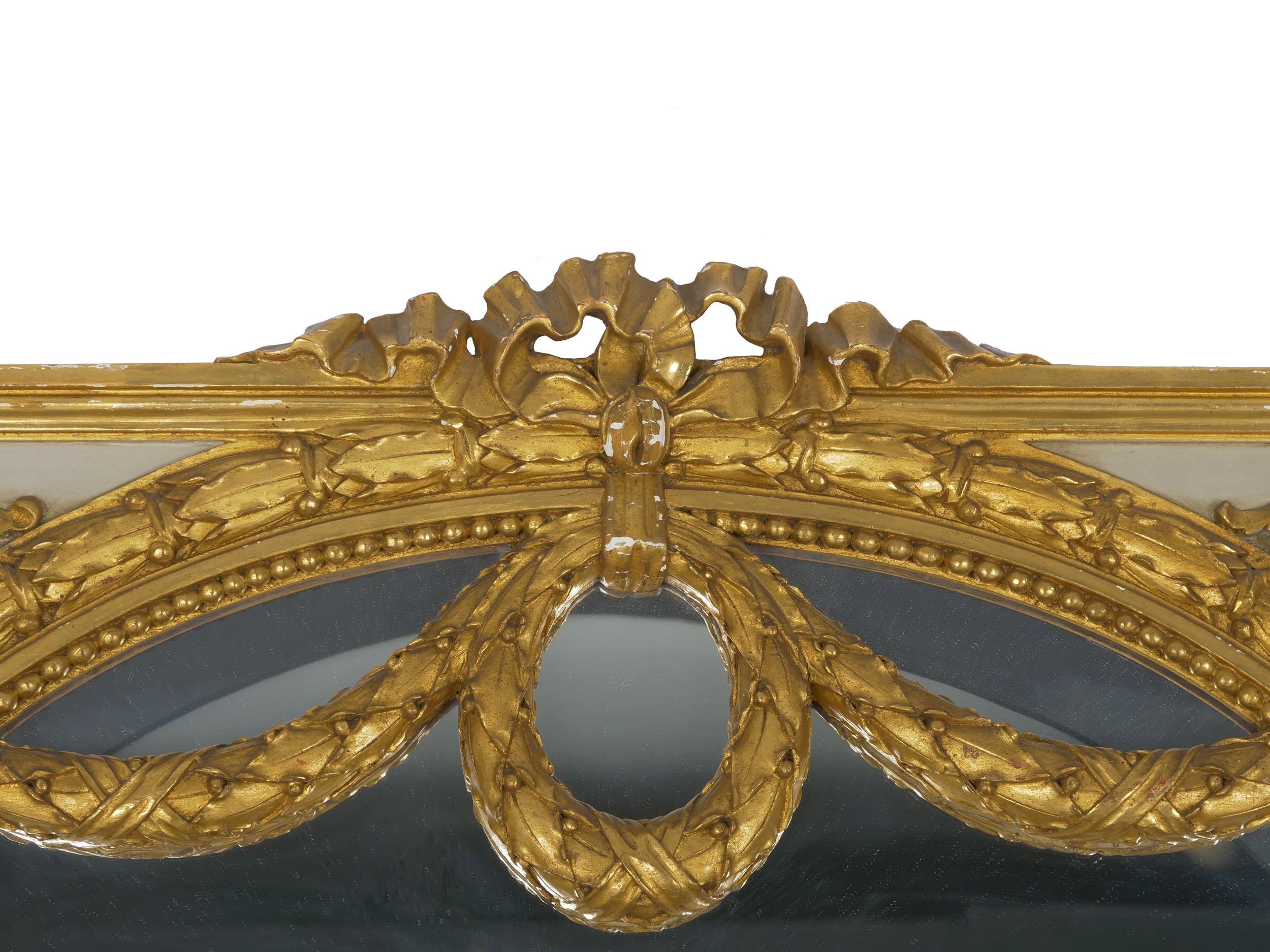 Pair of French Louis XVI Style Antique Full-Length Mirrors, circa 1900 10