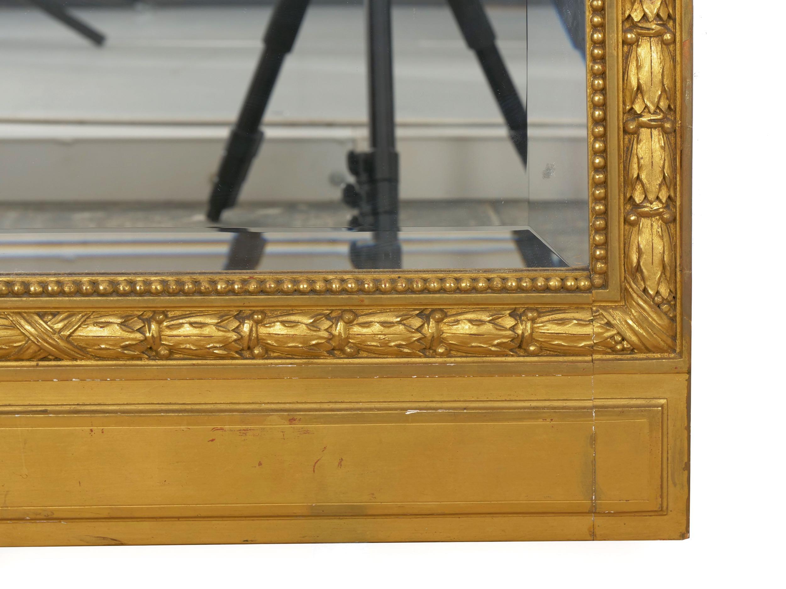Pair of French Louis XVI Style Antique Full-Length Mirrors, circa 1900 13