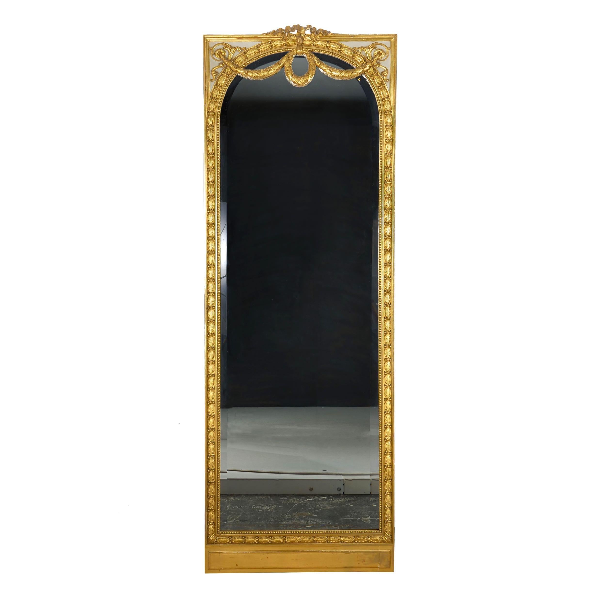 Exquisite pair of French Louis XVI style full length mirror
Parisian quality, circa early 20th century
Item # 007OGW30Z 

A very fine pair of full-length mirrors, these angular objects are of exquisite quality - both in conceived design and in