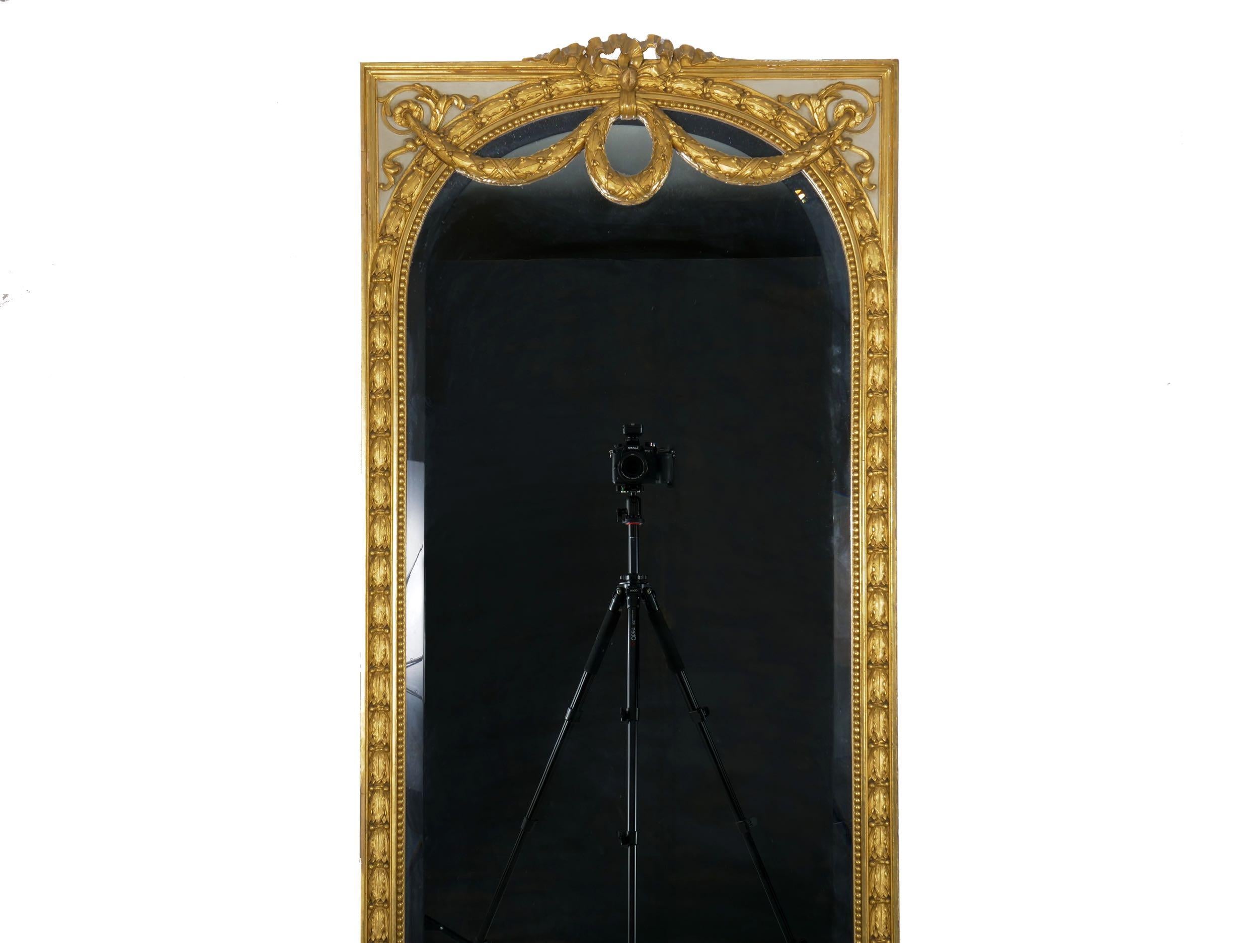 20th Century Pair of French Louis XVI Style Antique Full-Length Mirrors, circa 1900