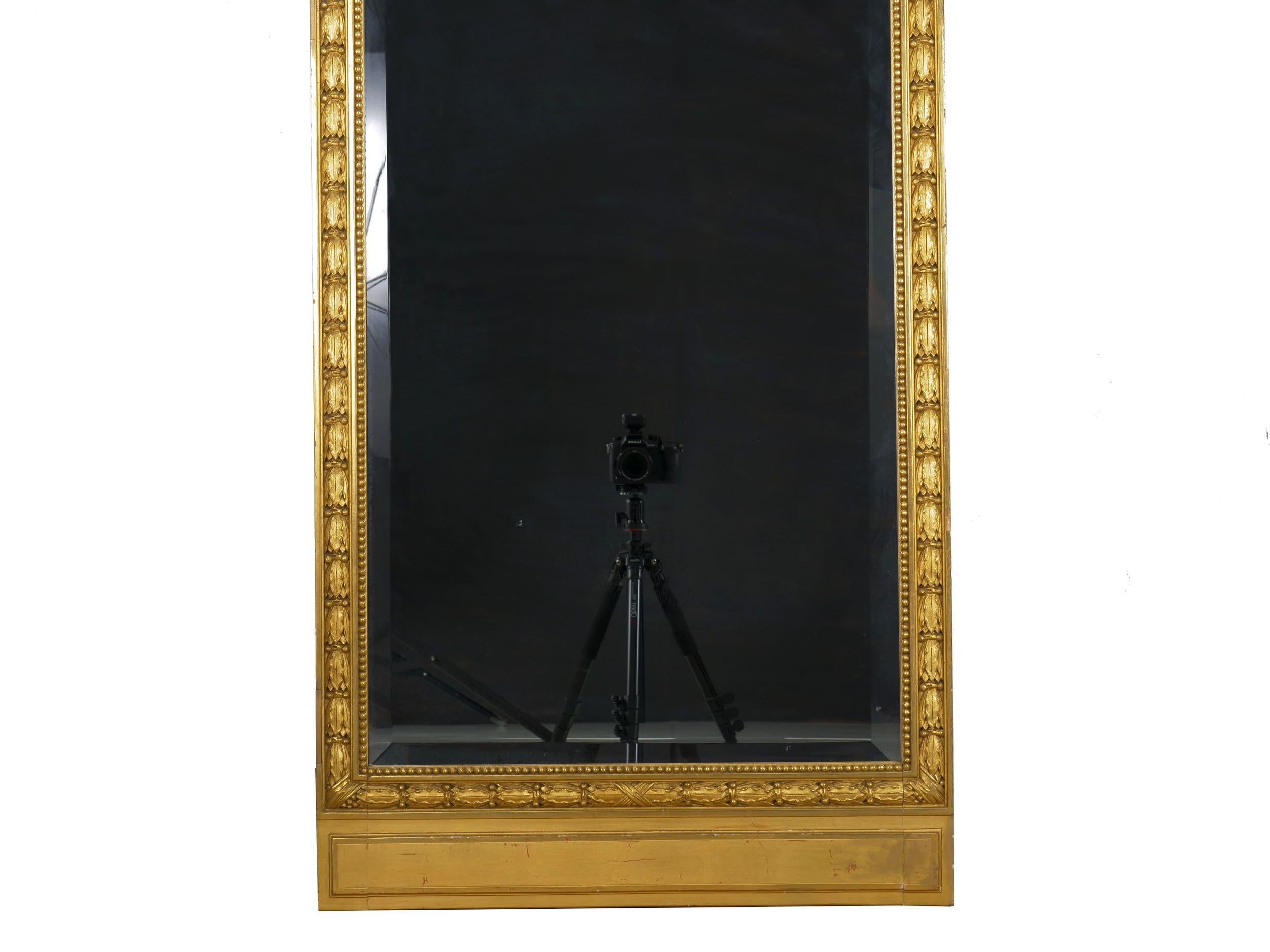 Pair of French Louis XVI Style Antique Full-Length Mirrors, circa 1900 1