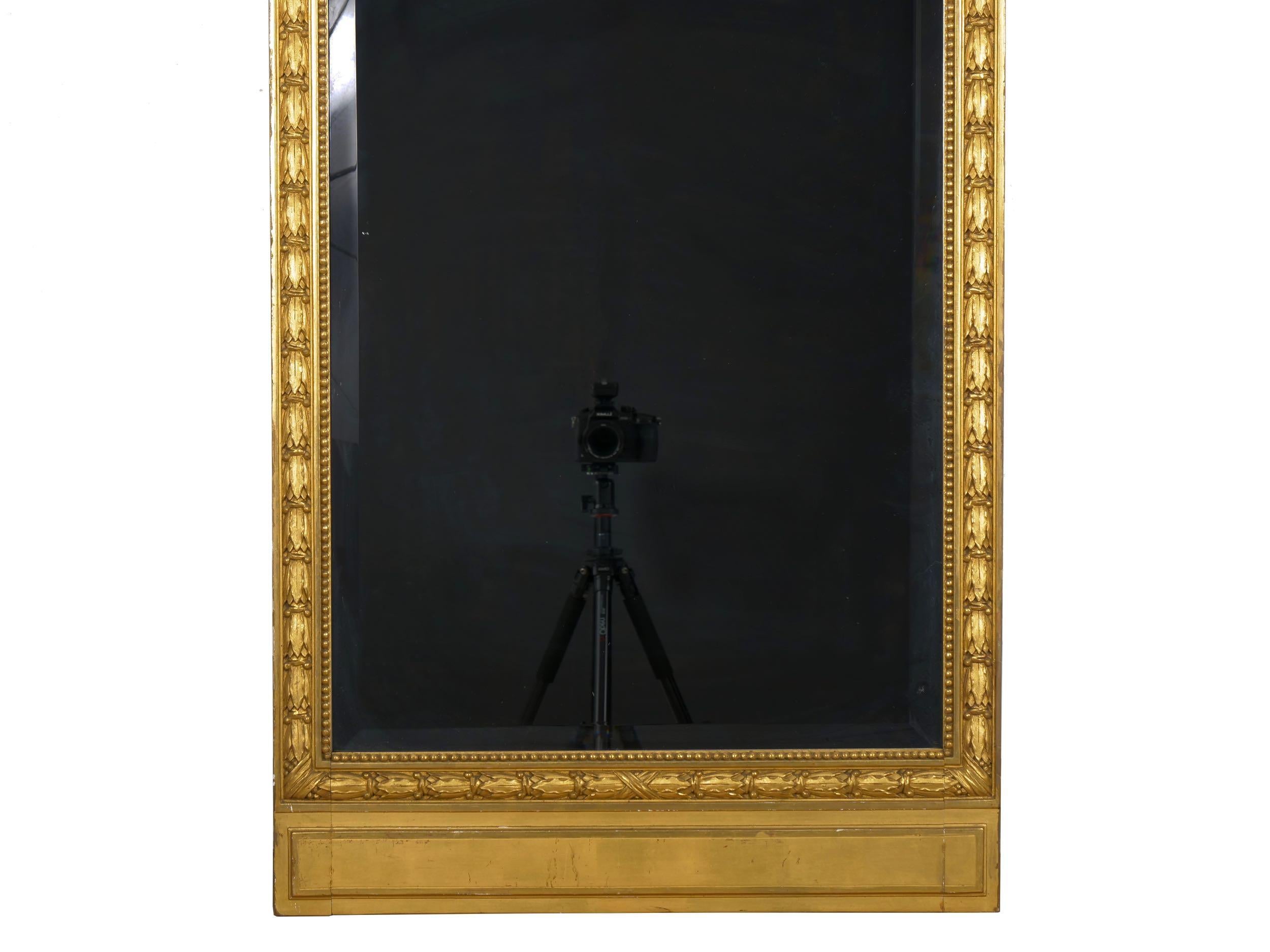 Pair of French Louis XVI Style Antique Full-Length Mirrors, circa 1900 3
