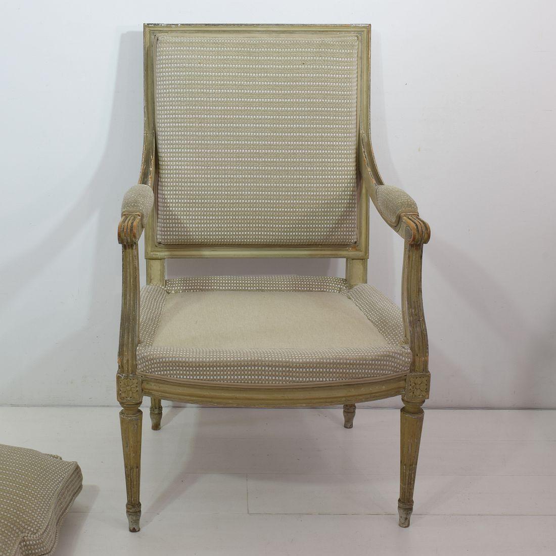 Pair of French Louis XVI Style Armchairs 5