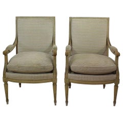 Pair of French Louis XVI Style Armchairs