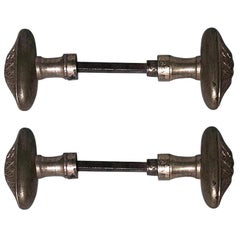 Pair of French Louis XVI Style Bronze Door Handles