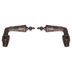 Antique Pair of French Louis XVI Style Bronze Door Handles