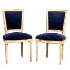 Pair of French Louis XVI Style Chairs, Circa 1940