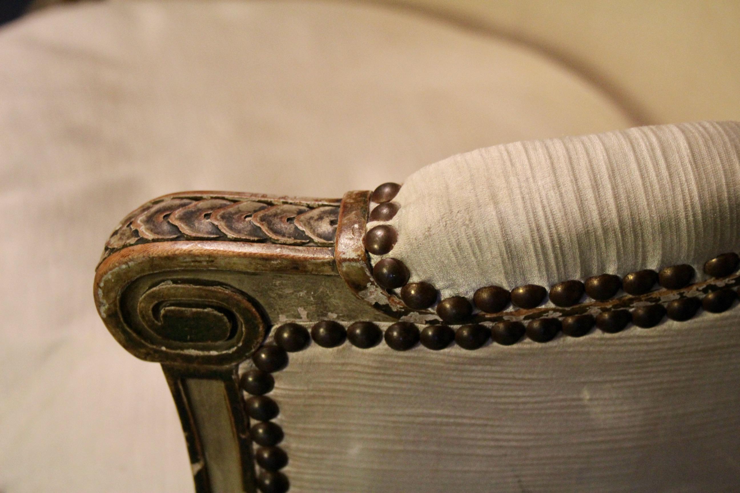 Pair of French Louis XVI Style Chauffeuse For Sale 7