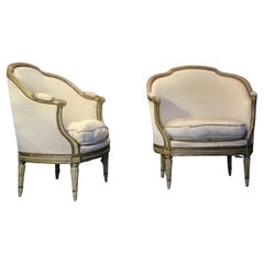 Pair of French Louis XVI Style Chauffeuse