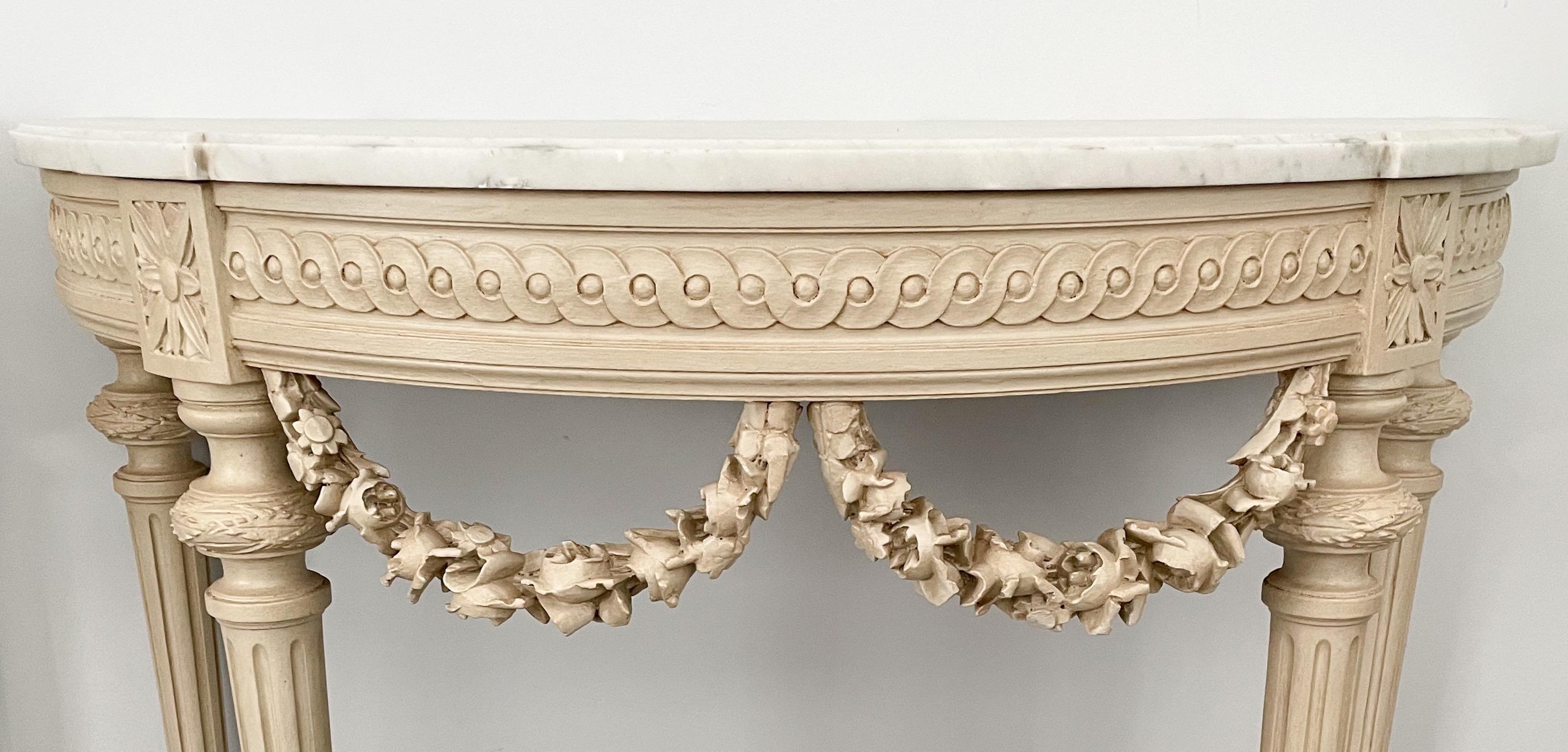 Pair of French Louis XVI-Style Console Tables 1