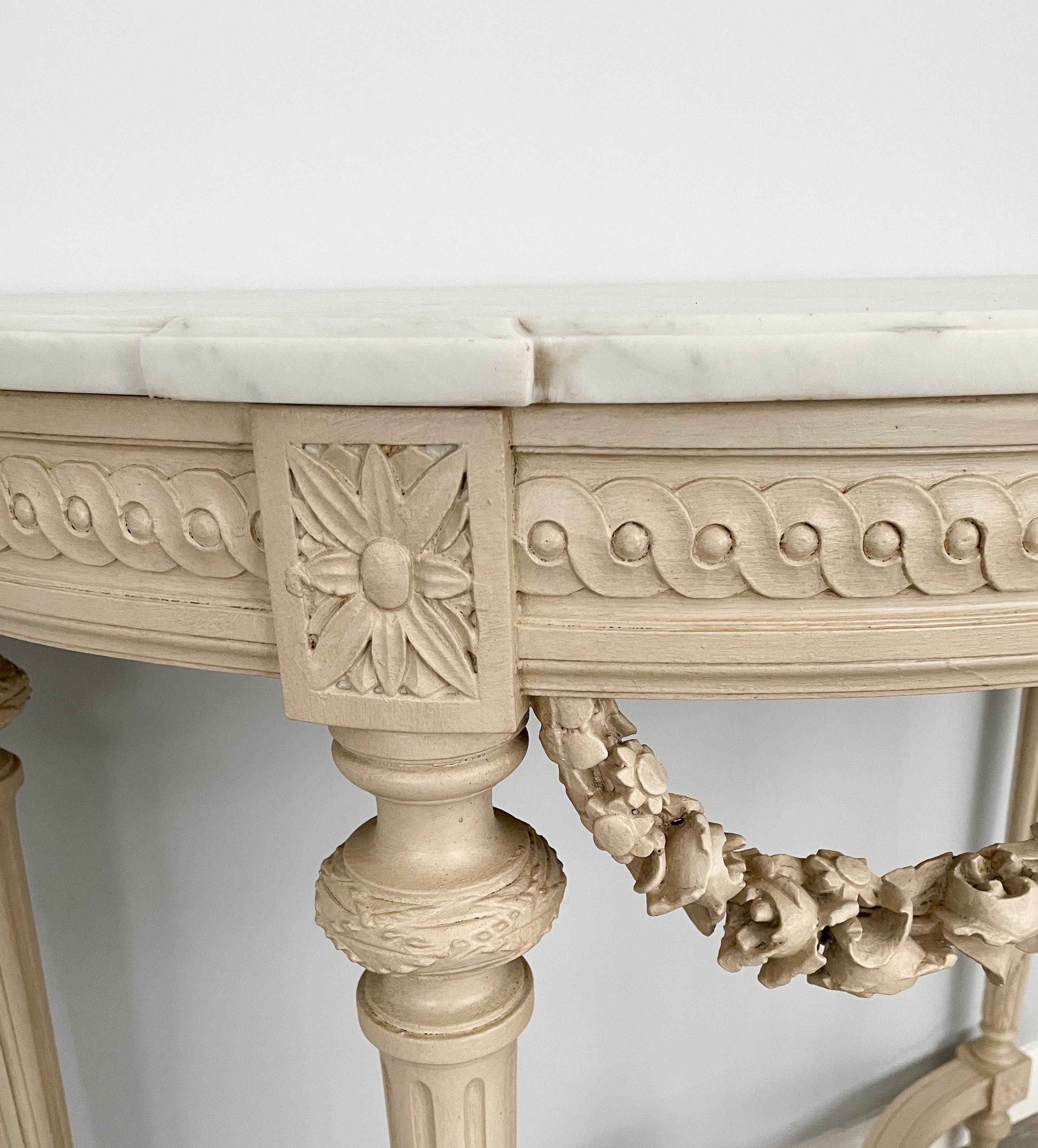 Pair of French Louis XVI-Style Console Tables 2