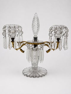 Pair of French Louis XVI Style Cut-Crystal and Gilt-Metal Candelabra, Circa 1880